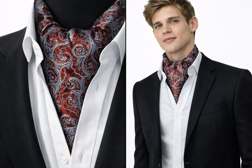 Rosso bordeaux uomo foulard - uomo,