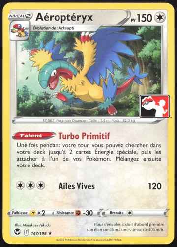 Carte pokémon aéroptéryx - carte,