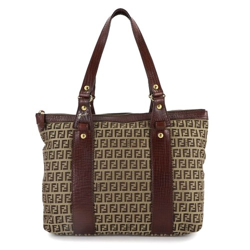 Fendi zucchino tote bag canvas - tote,