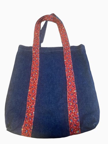 Borsa tote vintage denim scuro