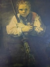 Quadro Ragazza con Scopa Rembrandt