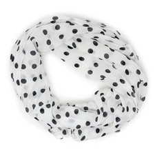 Sciarpa bianca pois donna