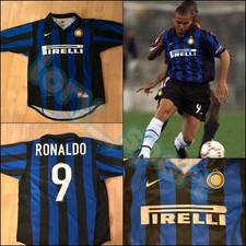 Maglia Shirt Trikot Camiseta Fc Inter Milan Nike home 1998/99 Ronaldo Pirelli