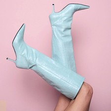 Stivali ZARA blu chiaro in