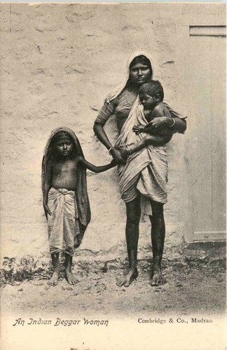 Mendicante indiano donna