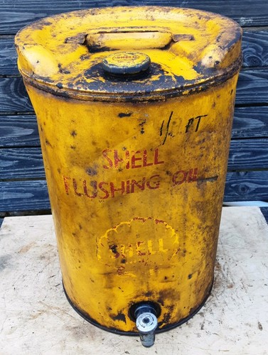 Vintage shell oil - oil, drum