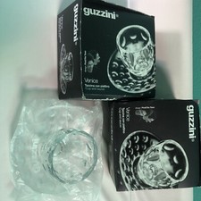 COPPIA 2 TAZZINE CON PIATTINO GUZZINI VENICE TAZZINA SMMA E VETRO NUOVE SCATOLA