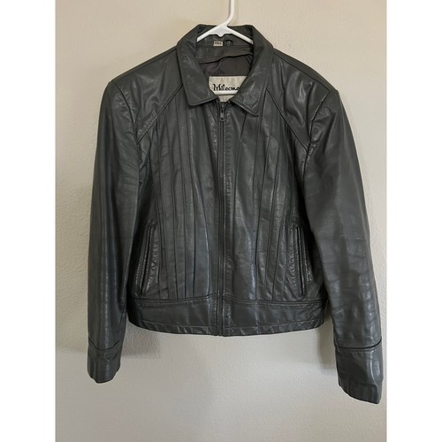 Giacca pelle grigia wilson - di,