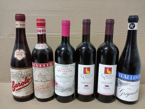 Lotto vini piemontesi - vini, anni