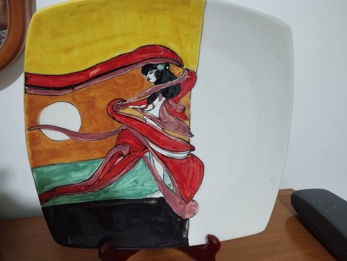 Piatto ceramica decorato - piatto,
