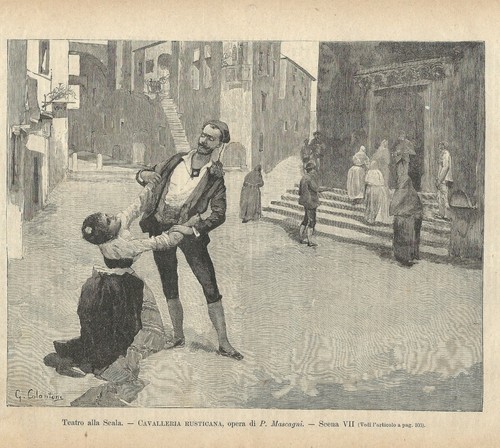 Stampa antica milano scala - stampa,