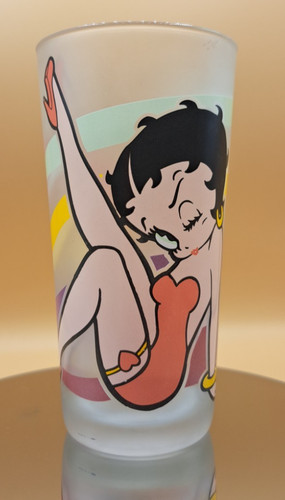 Bicchiere vintage betty boop - bicchiere,