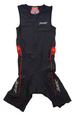Zoot Tuta Uomo M Senza Maniche Ciclismo Bavaglino 1/2 Zip Imbottita Tank Triathlon Marsupio