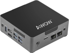 AWOW Mini PC Win 10 6GB 128GB SSD Computer, 2 LAN (Firewall Arista, Untangle) 