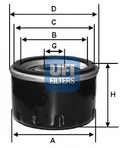 Filtro olio fiat uno panda - filtro,