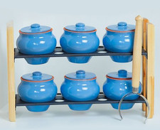 Set 6 pentole in gres argilla