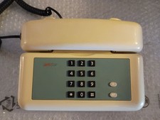 telefono fisso vintage Sip bianco e celeste funzionante.
