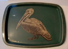 Vassoio Design Stile Piero Fornasetti Milano Pellicano Modernariato cm 39