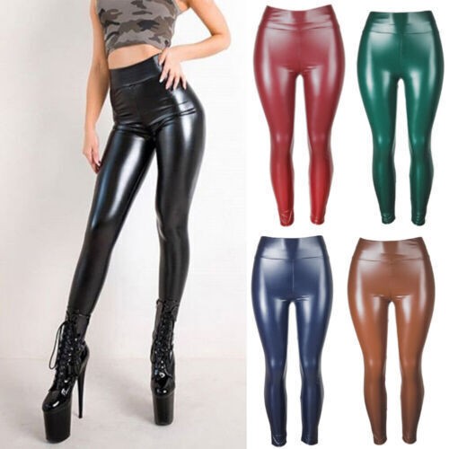 Leggings donna skinny pelle - , pu