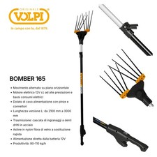 ABBACCHIATORE A BATTERIA IN CARBONIO Volpi Bomber 165L SCUOTITORE SCUOTI OLIVE