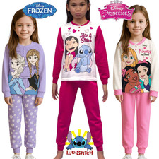 Pigiama bambina lungo invernale cotone felpato Disney FROZEN PRINCIPESSE BARBIE