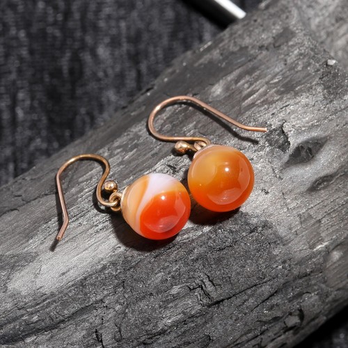 Orecchini pendenti sfere - , agata