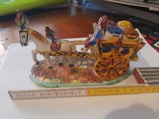 vintage Carretto siciliano in ceramica di caltagirone multicolore integro