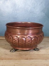 Ciotola vaso in rame con piedi felini periodo XIX-XX secolo