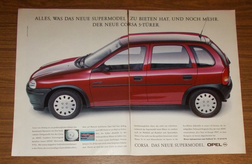 Rara pubblicità opel corsa - rara,