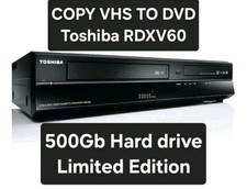 Toshiba RDXV60 edizione limitata 500 GB disco rigido VHS DVD registratore copia VHS su DVD