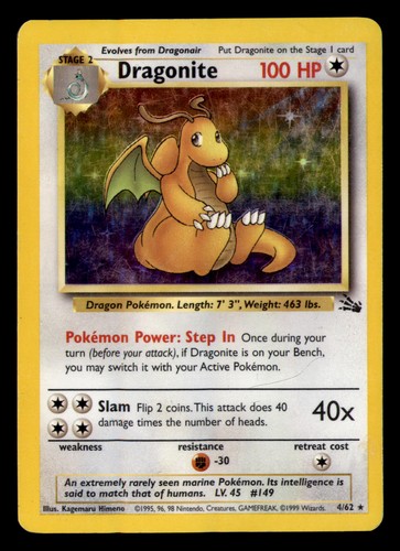 Dragonite fossil holo - dragonite,