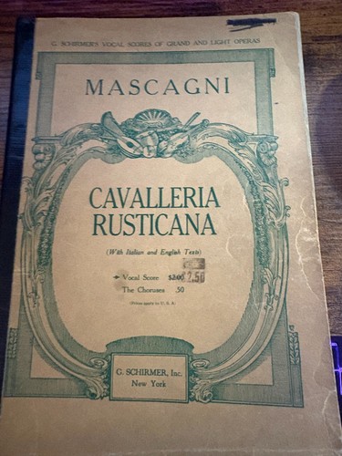 Cavalleria rusticana vocal - cavalleria, rusticana: