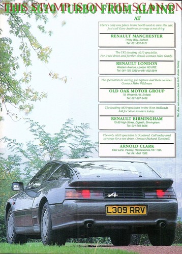 Renault alpine a610 turbo - alpine, 'a610