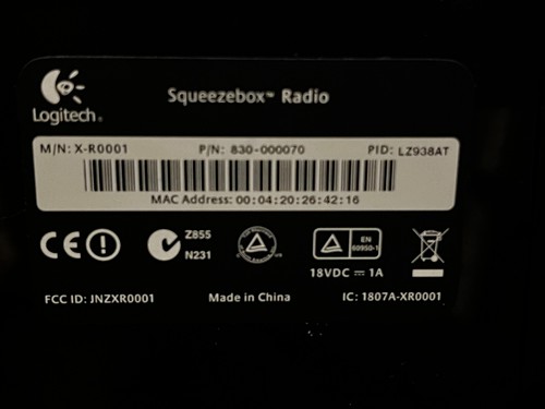 Logitech squeezebox r0001 - logitech,
