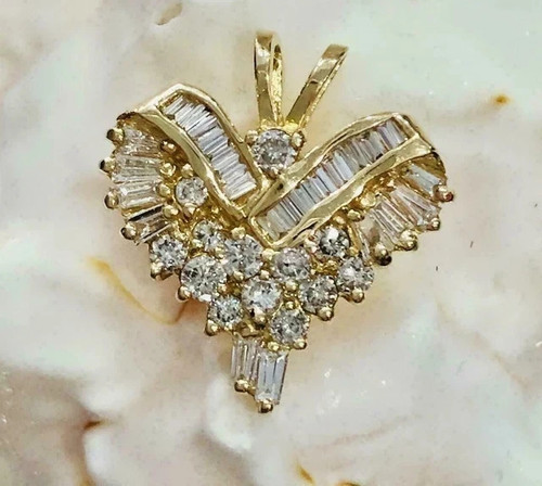 Ciondolo cuore diamante - , creato