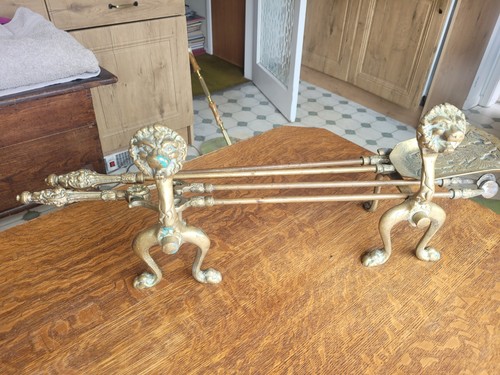 Andirons testa leone - andirons, di