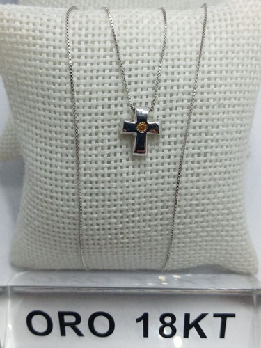 Collana oro bianco 750 - collana, 18