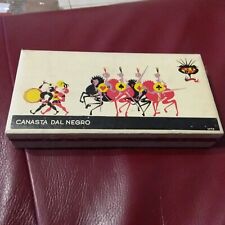 COFANETTO CARTE CANASTA DAL NEGRO TRE MAZZI  COMPLETI MOLTO BELLI