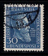 Repubblica Federale Tedesca 1951 Michel 147 timbrato 100% 30 pf, Rontgen