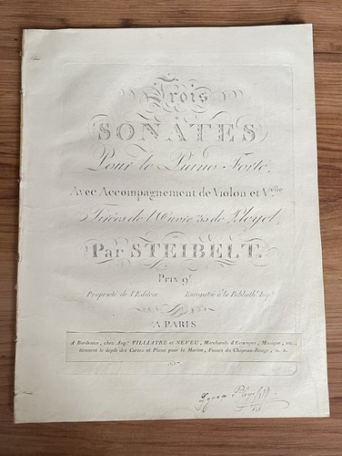 Steibelt daniel trois sonates - steibelt,