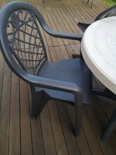 tavolo Tondo da giardino con 4