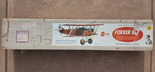 Sterling Fokker D-7 R/C Balsa Model Airplane Kit #FS 21- 58 1/2" WS .45-.65 NIOB