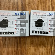 Lotto 2x FUTABA S3156 Servo Micro Ingranaggi Digitali in Metallo per Modelli Elettrici Aerei