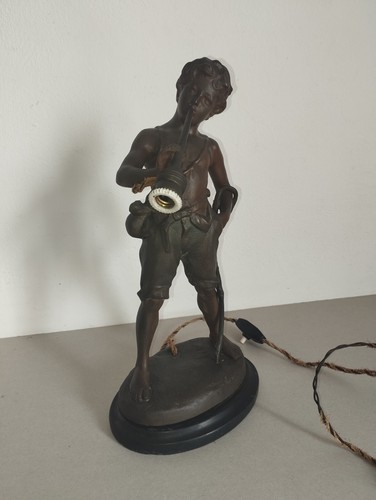 Lampada scultura bronzo - lampada,