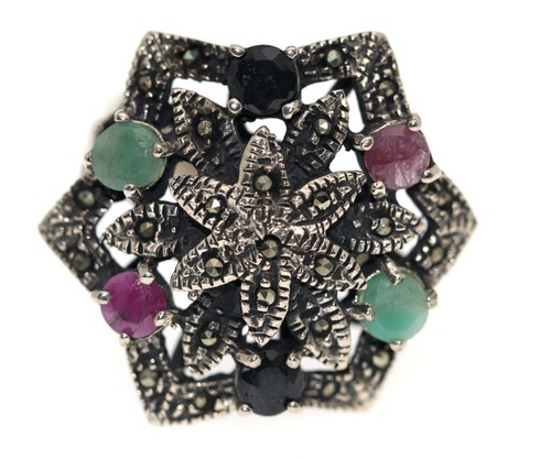 Anello dodecaedro argento - argento, 925
