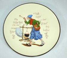 Piatto Decorato Con Frase Intorno Al 1860 Ceramica Mettlach?