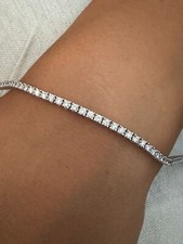 Bracciale tennis oro - bianco, 18