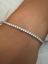BRACCIALE TENNIS oro bianco 18 kt DIAMANTI naturali 1,70 ct DA 16 A 21 cm unisex