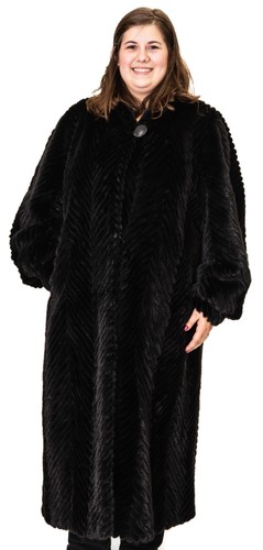 Cappotto nero pelliccia di - pelliccia,