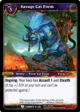 Savage Cat Form - War of the Elements - World of Warcraft TCG